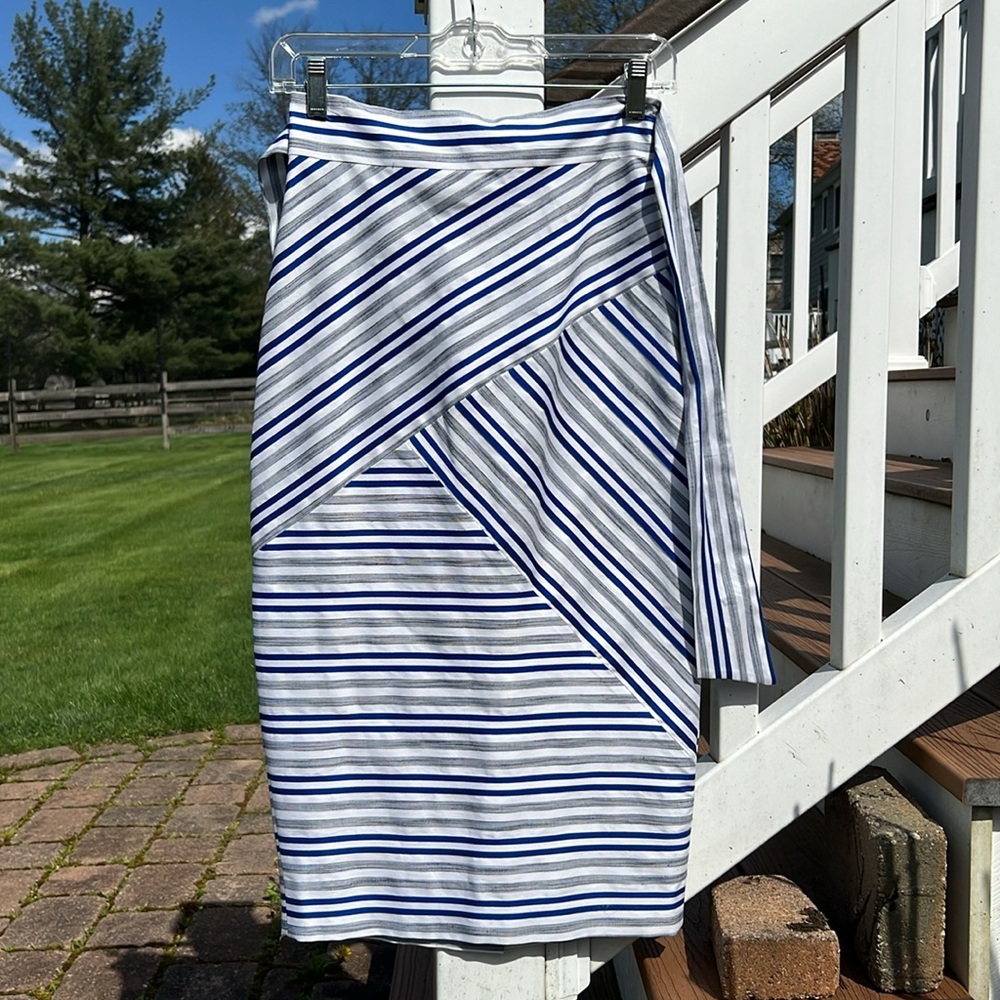 Milly Striped Midi Skirt